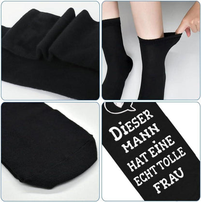 Partner Socken Lustige Sprüche Valentinstag Hochzeit Schwarz
