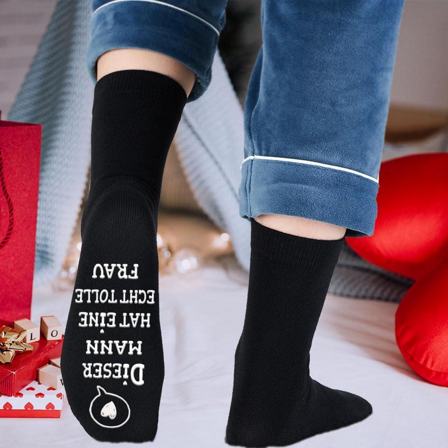 Partner Socken lustig Schwarz Baumwolle Valentinstag Geschenk