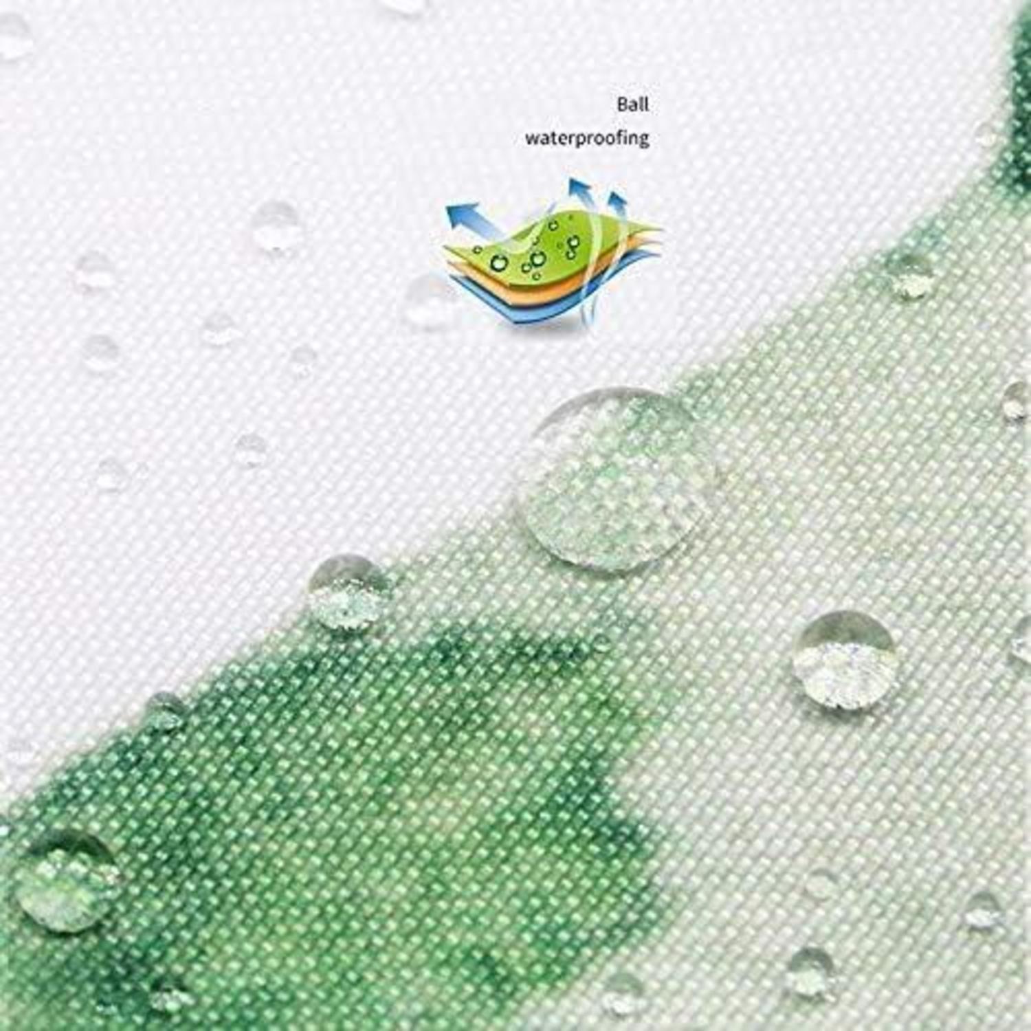Duschvorhang 180x200 Grün Pflanzen Blattmuster Wasserdicht