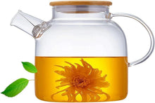 LeKuni Teekanne Glas 1500ml mit Siebeinsatz für Tee & Fruchttee