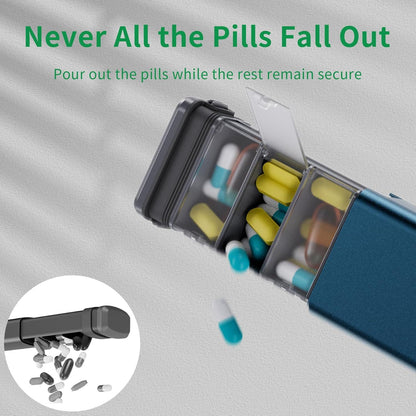 Tablettenbox 7 Tage Aluminium Pillendose Vitamine compact