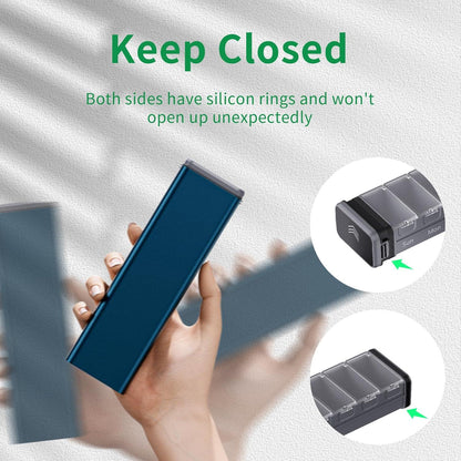 Wöchentliche Pillenbox Tage Aluminium Pillendose Vitamine