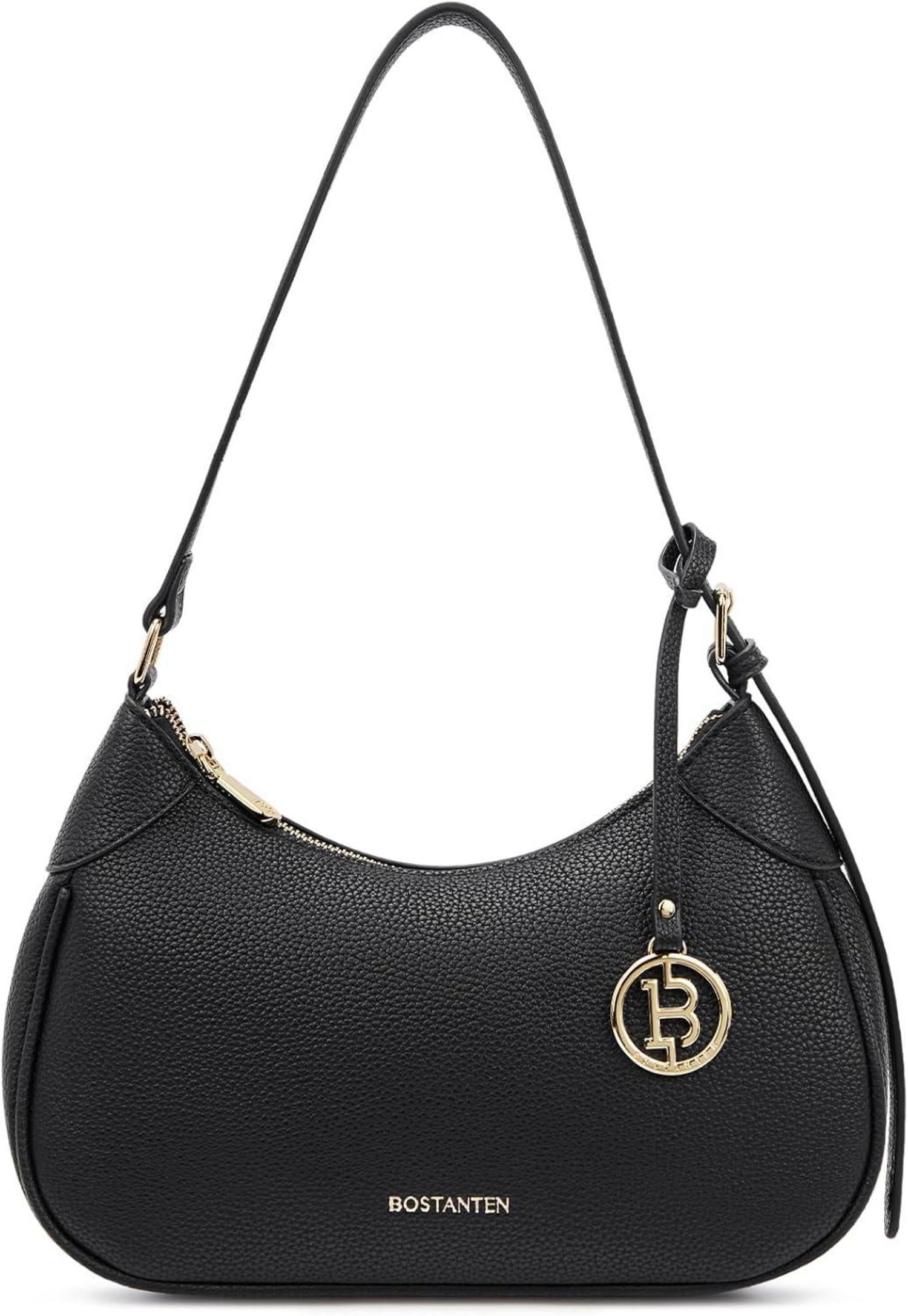 Henkeltasche Damen Schwarz Vegan Leder Handtasche 29.5x8x21cm