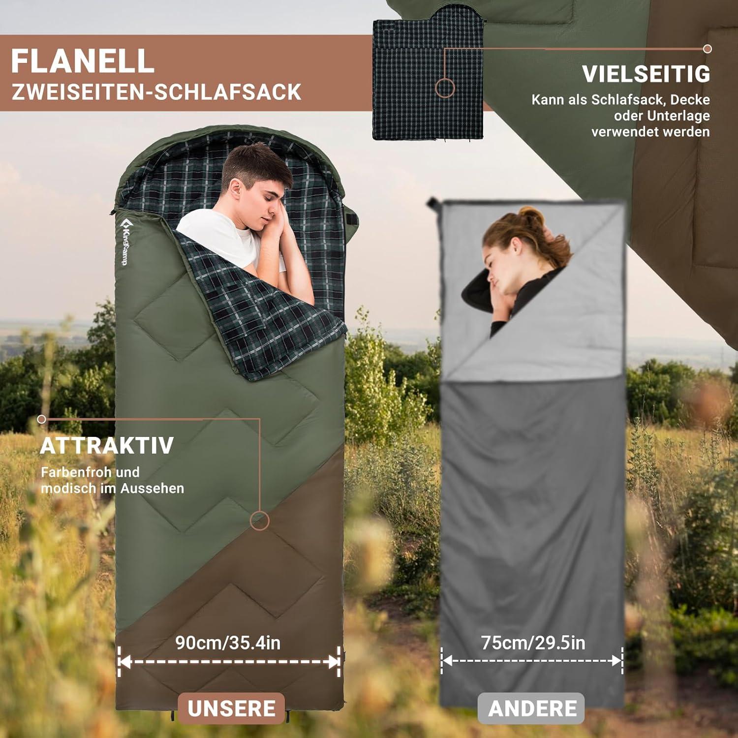 Schlafsack Outdoor Warmer Deckenschlafsack Camping 300g/400g Füllung