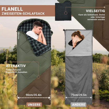 Schlafsack Outdoor Warmer Deckenschlafsack Camping 300g/400g Füllung