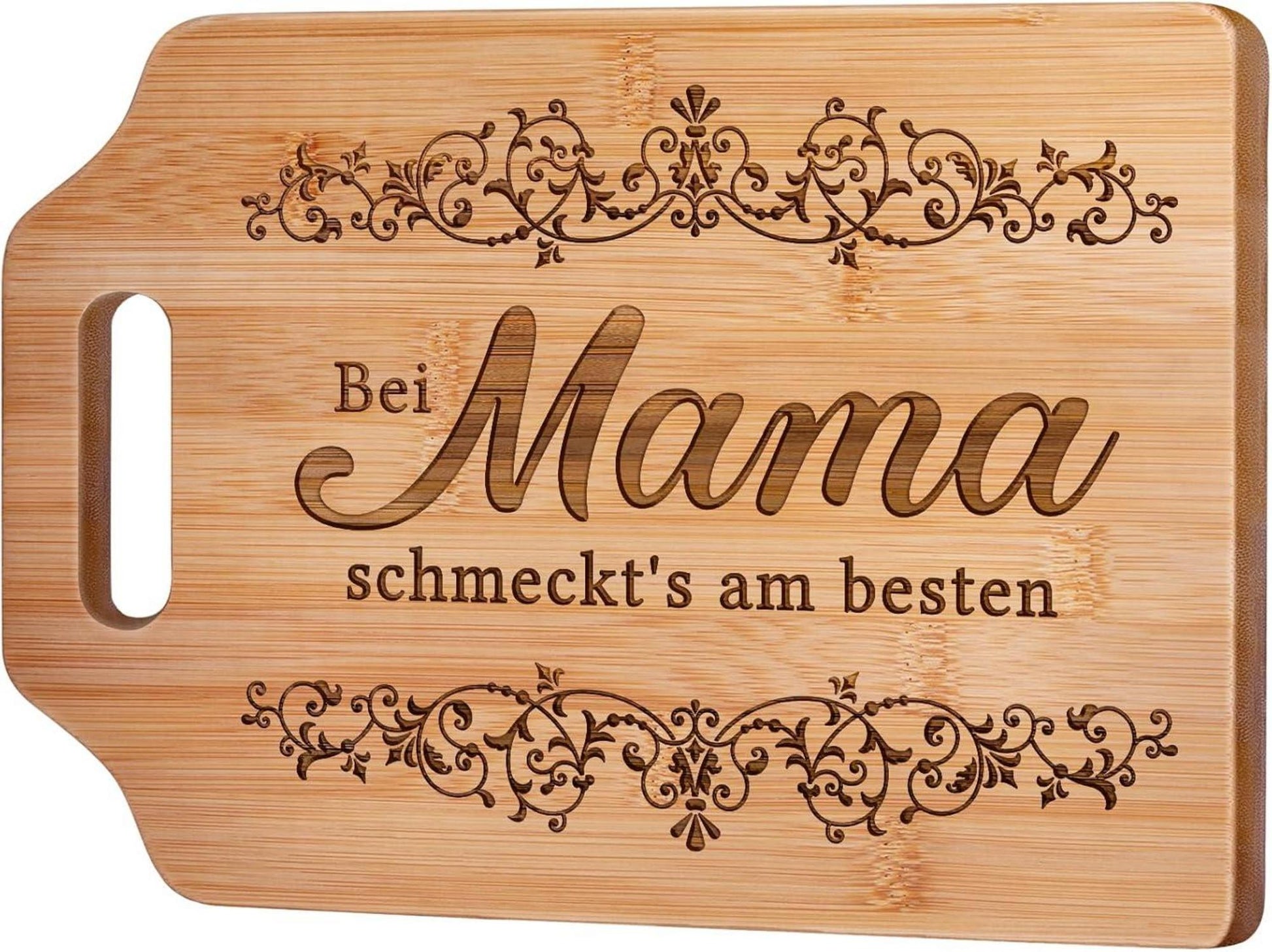 Graviertes Bambus Schneidebrett Geschenkidee Mama-1