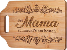 Graviertes Bambus Schneidebrett Geschenkidee Mama-1