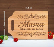 Graviertes Bambus Schneidebrett - Beste Mama Geschenk