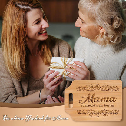 Graviertes Bambus Schneidebrett Beste Geschenkidee Mama
