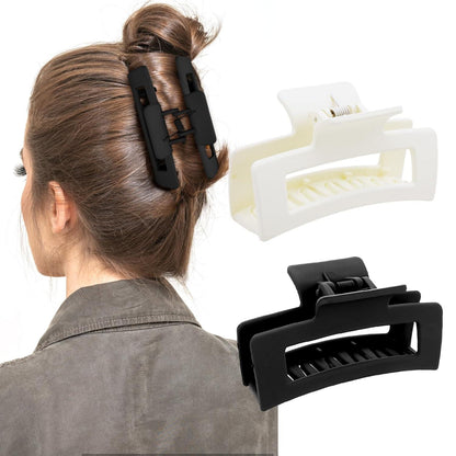 Quadratische Klauenclips Haarklammern Matt Rutschfest Mittlere Größe