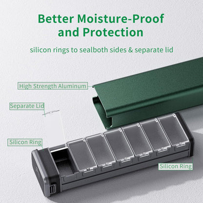 Tablettenbox 7 Tage Aluminium Pillenbox Vitamine Medikamente