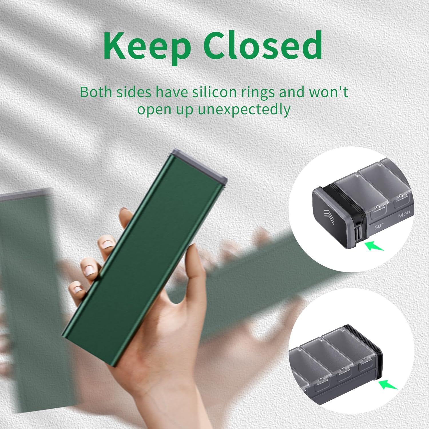 Tablettenbox 7 Tage Pillendose Aluminium Vitamine