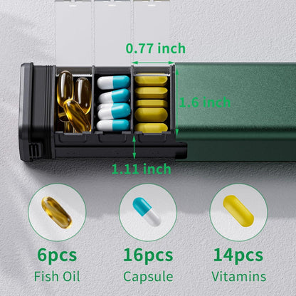 Tablettenbox 7 Tage Aluminium Pillendose Vitamine Medikamente