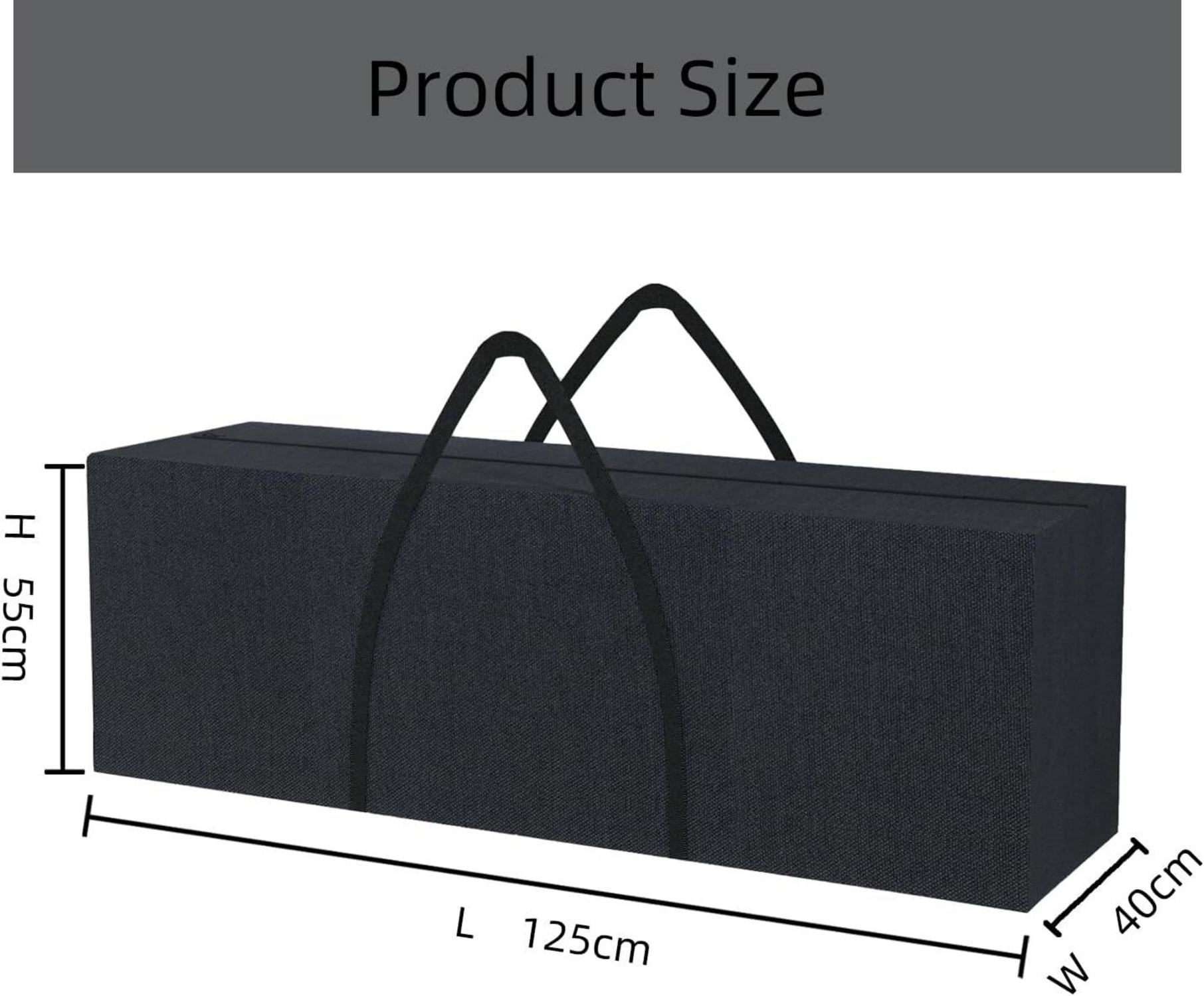 Aufbewahrungstasche für Gartenauflagen 125x40x55cm wasserdicht UV-beständig