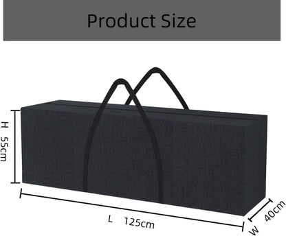 Aufbewahrungstasche für Gartenauflagen 125x40x55cm wasserdicht UV-beständig