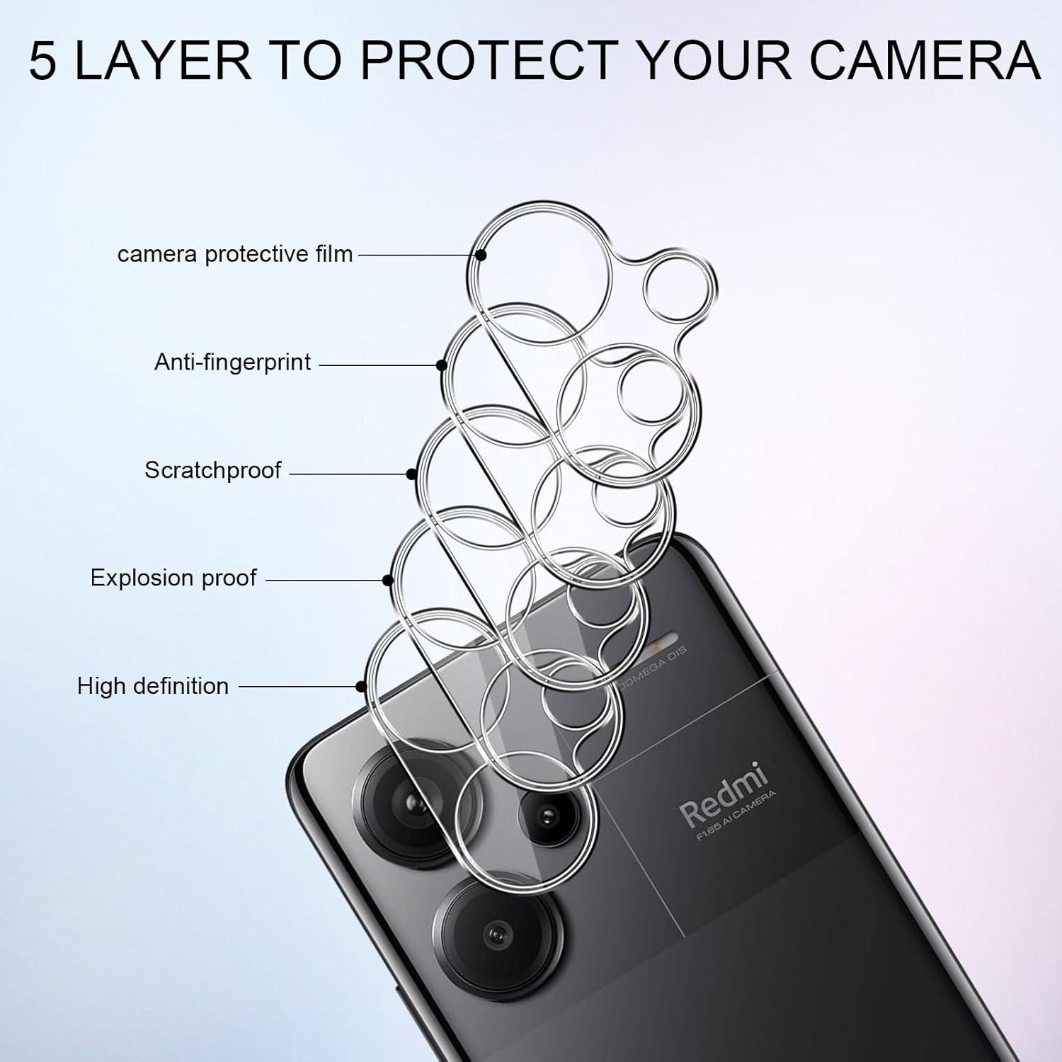 Schutzfolie Xiaomi Redmi Note 13 Pro Plus 5G Panzerglas Kamera Displayschutz