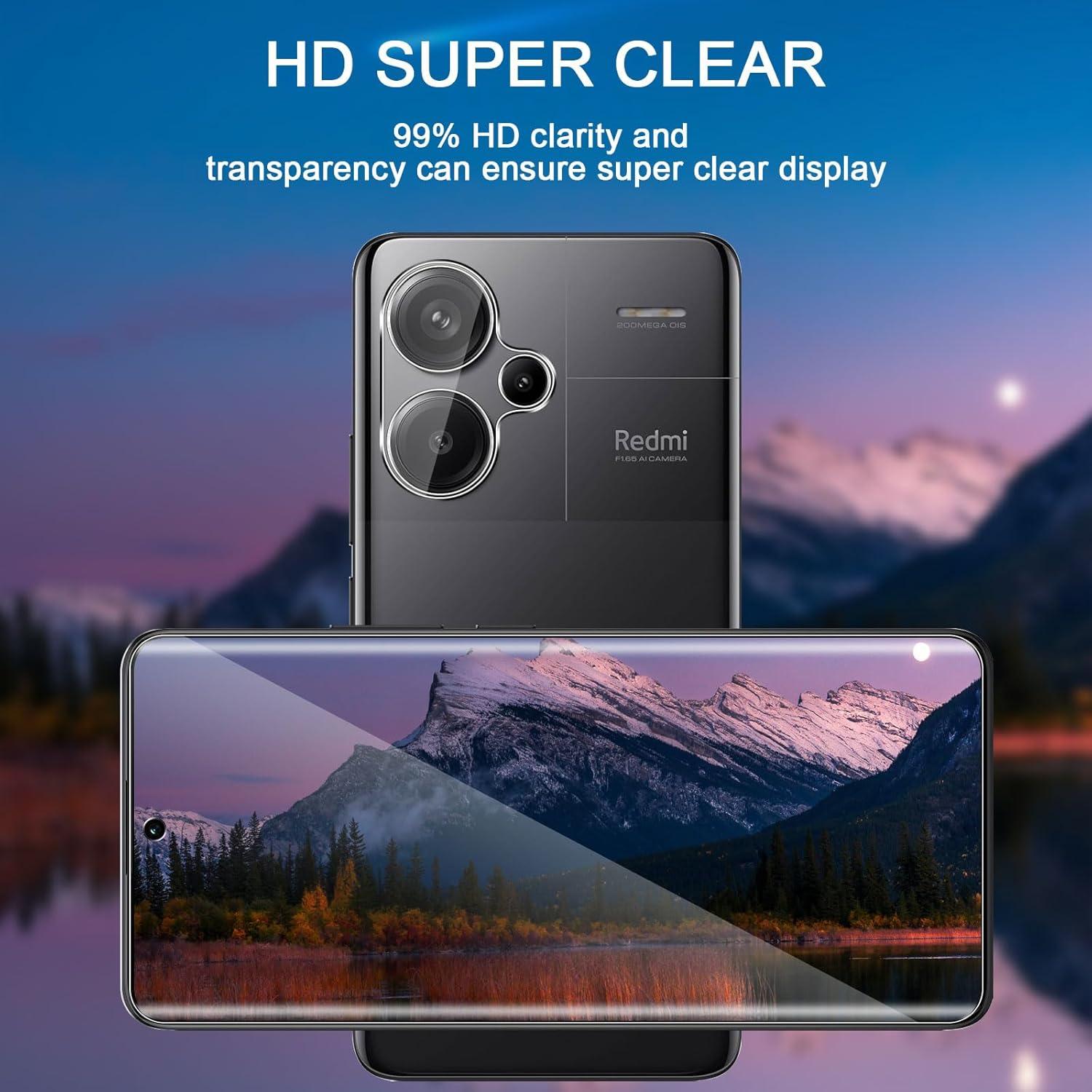 Schutzfolie Xiaomi Redmi Note 13 Pro Plus 2+2 Stück + Kameraschutz Panzerglas