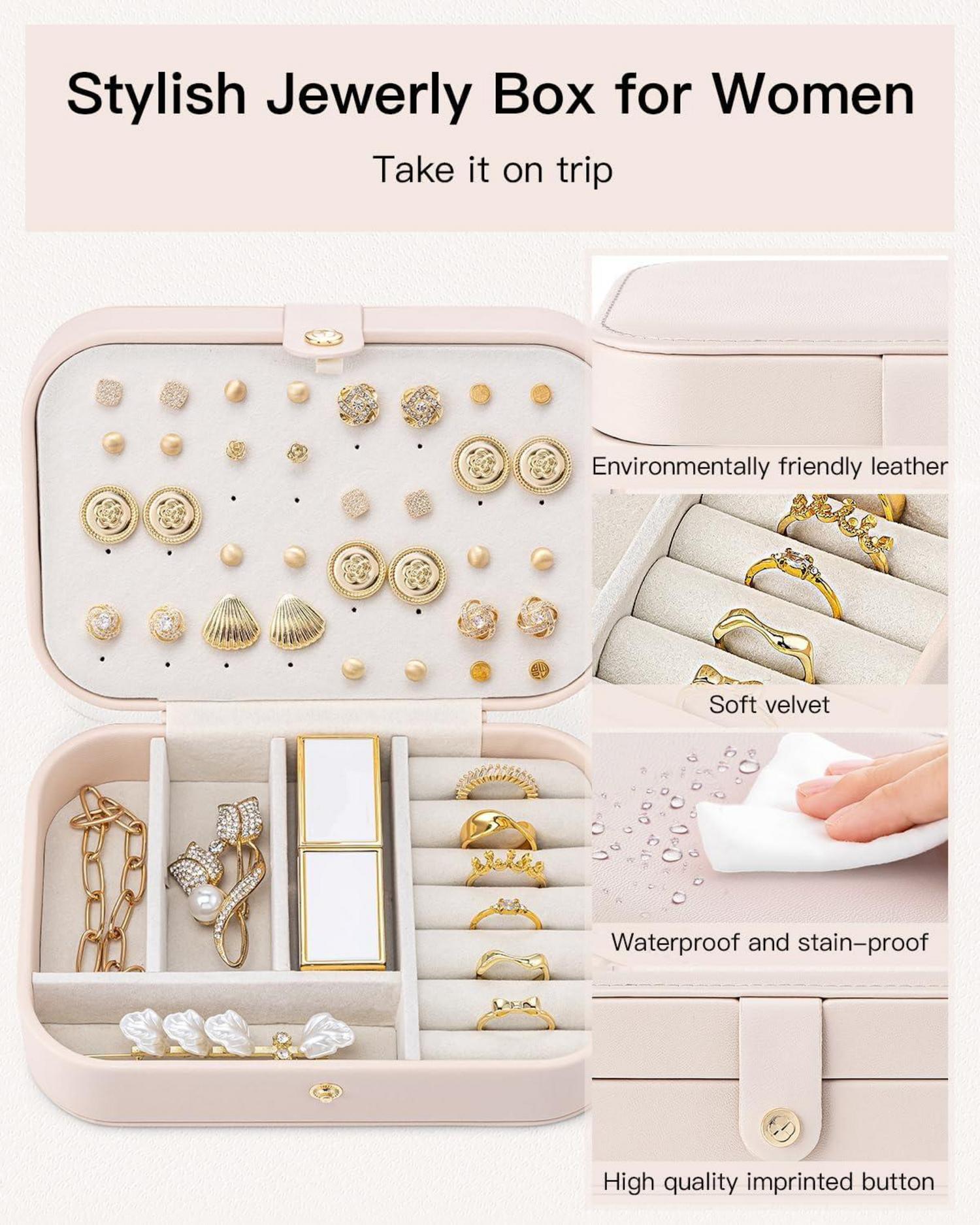 Schmuckkästchen Organizer für Frauen Mädchen Ohrringe Reise Geschenk