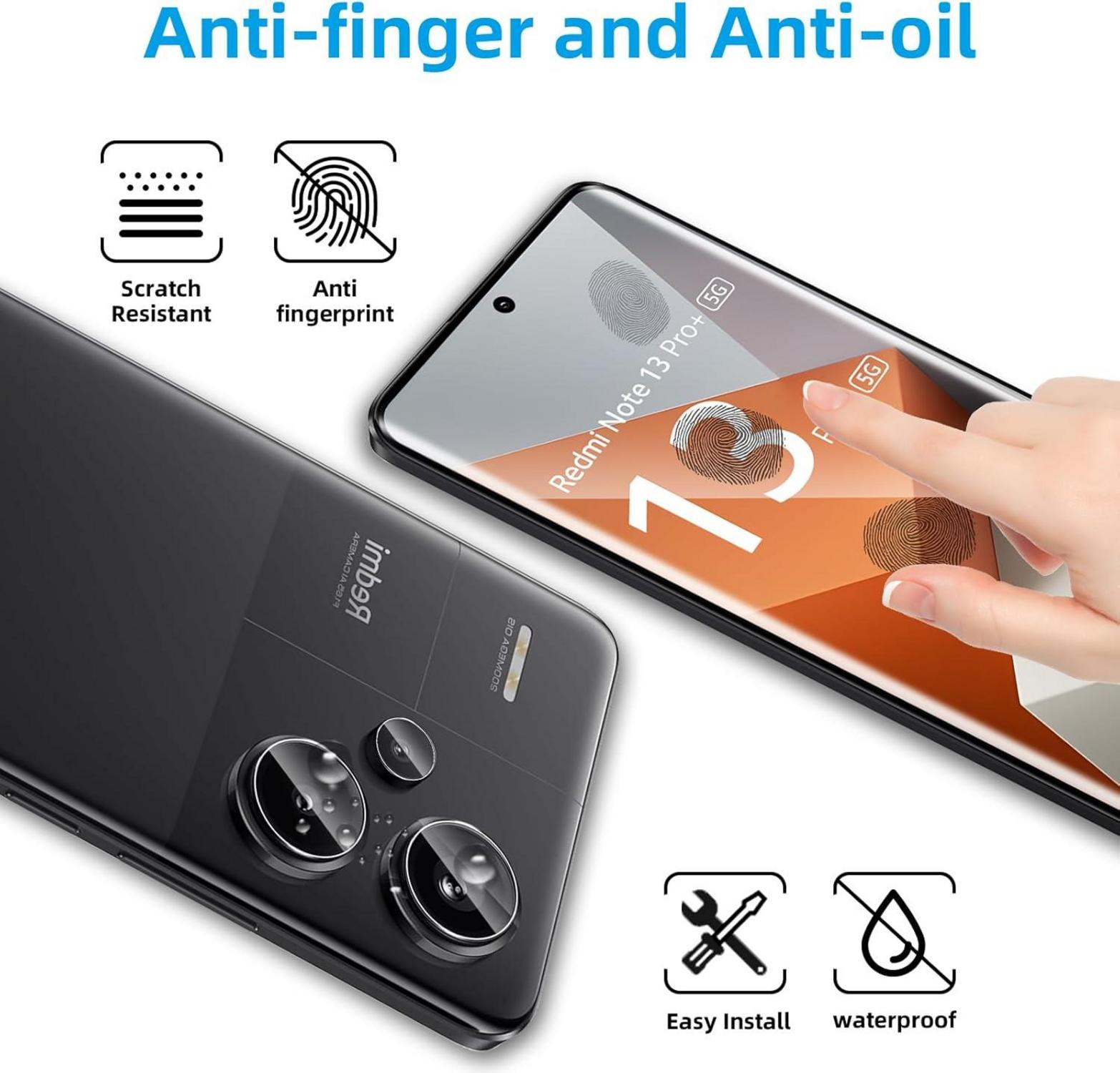 Panzerglas für Xiaomi Redmi Note 13 Pro Plus SchutzfolieSetTitle