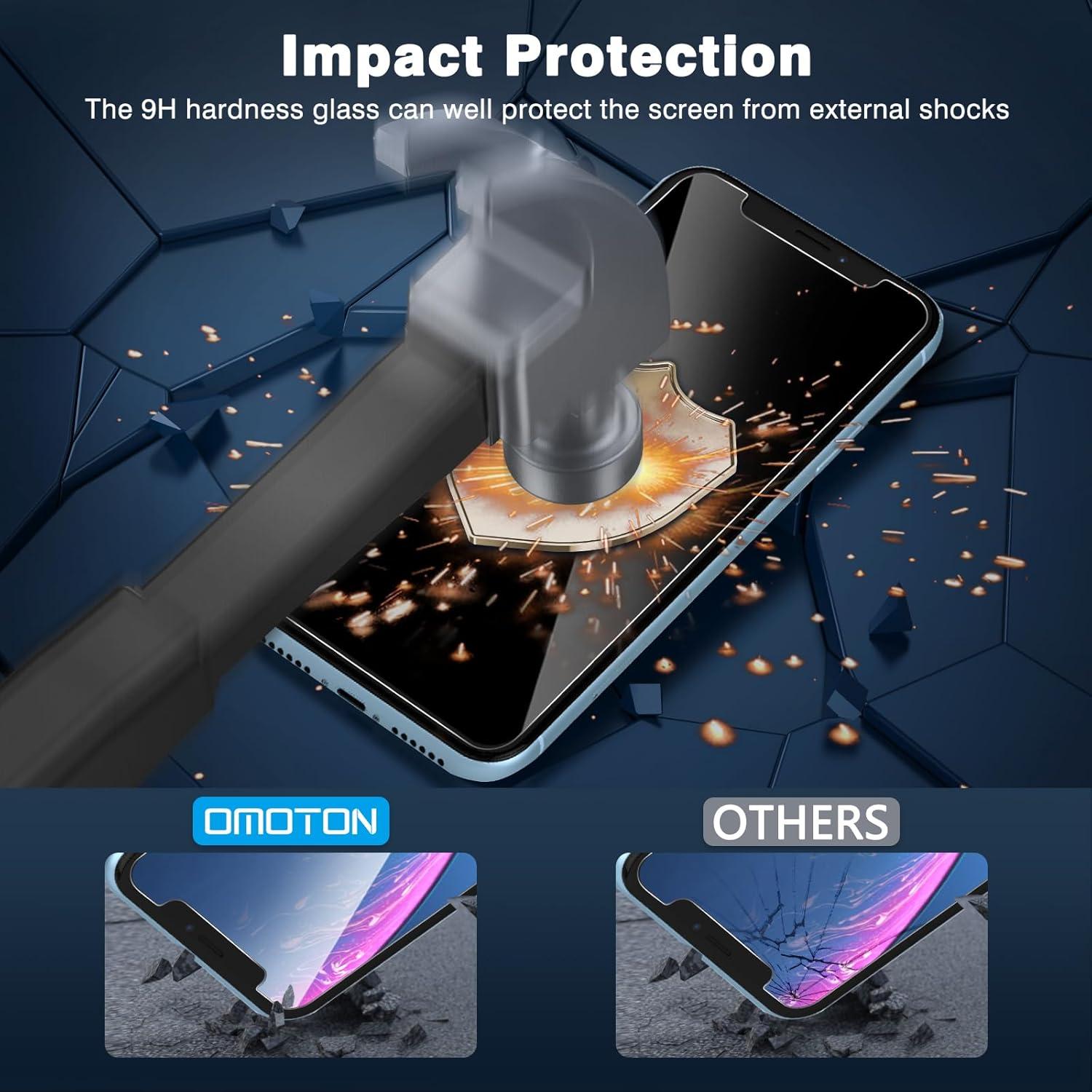 Panzer Schutz Glas für iPhone 11/XR, 3 Stück Transparent