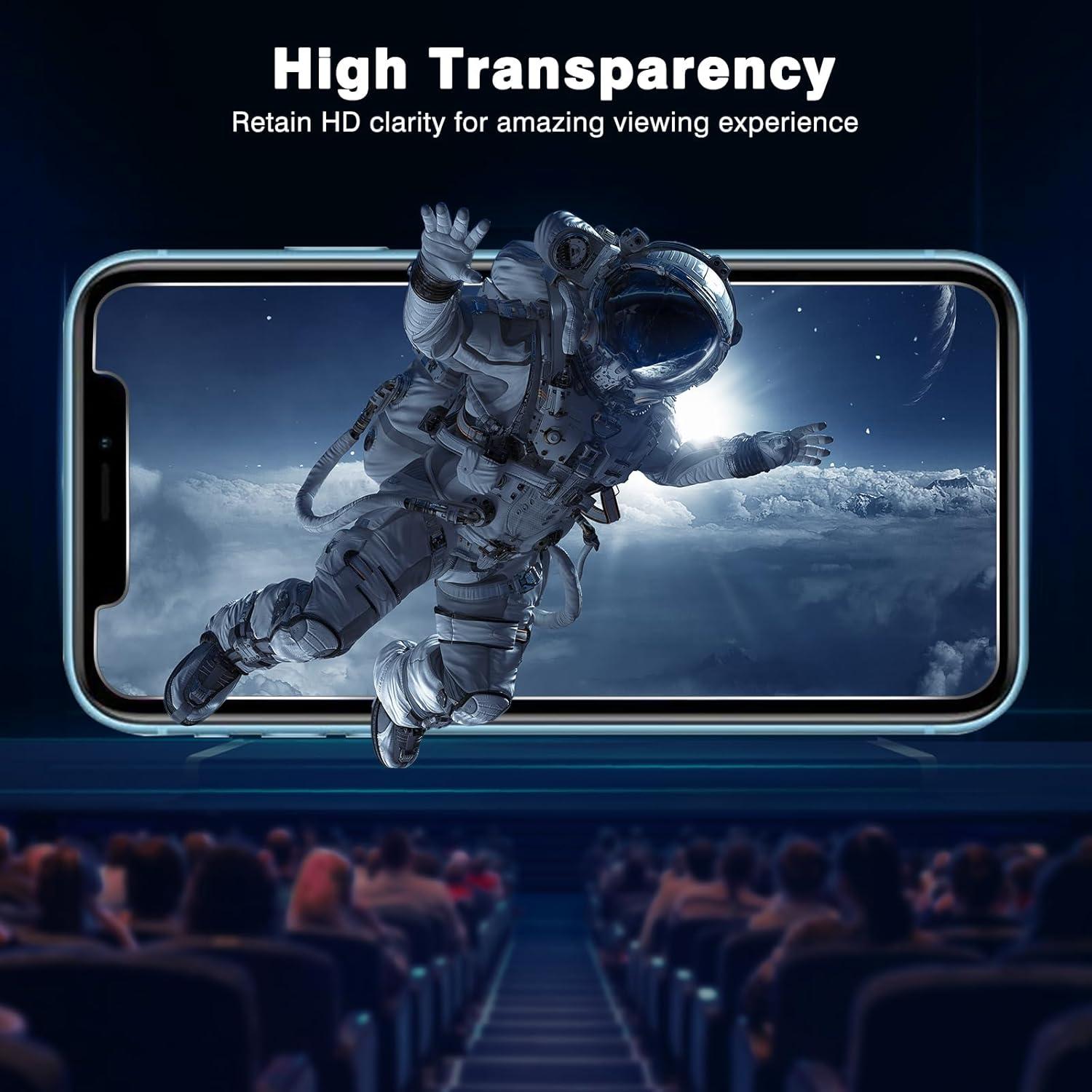 OMOTON iPhone 11 XR Panzerglas 3er Set Displayschutzfolie 9H Härte Transparent