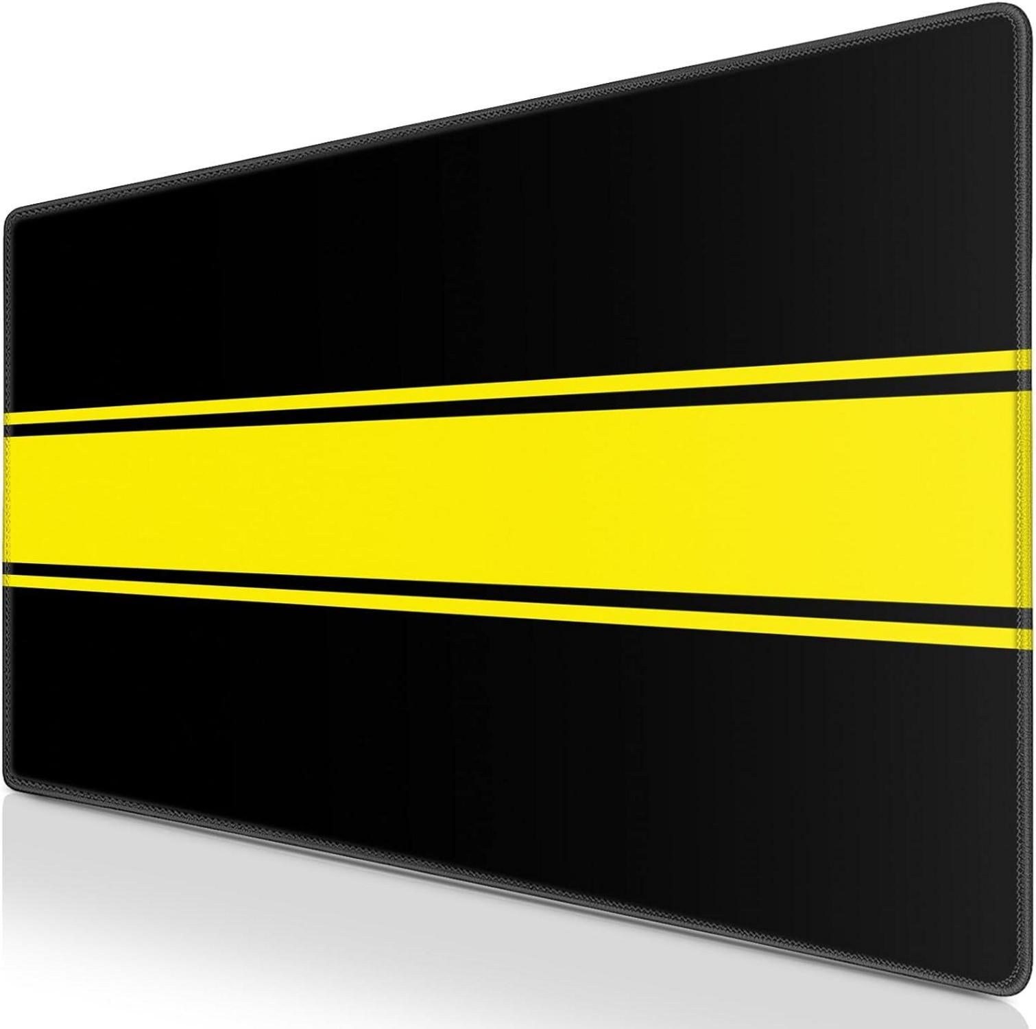 Gaming Mauspad XXL 900x400mm Wasserdicht Anti-Rutsch Schwarz-Gelb