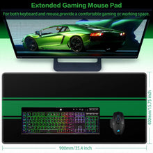 Gaming Mauspad XXL 900x400mm wasserdicht vernähte Kanten