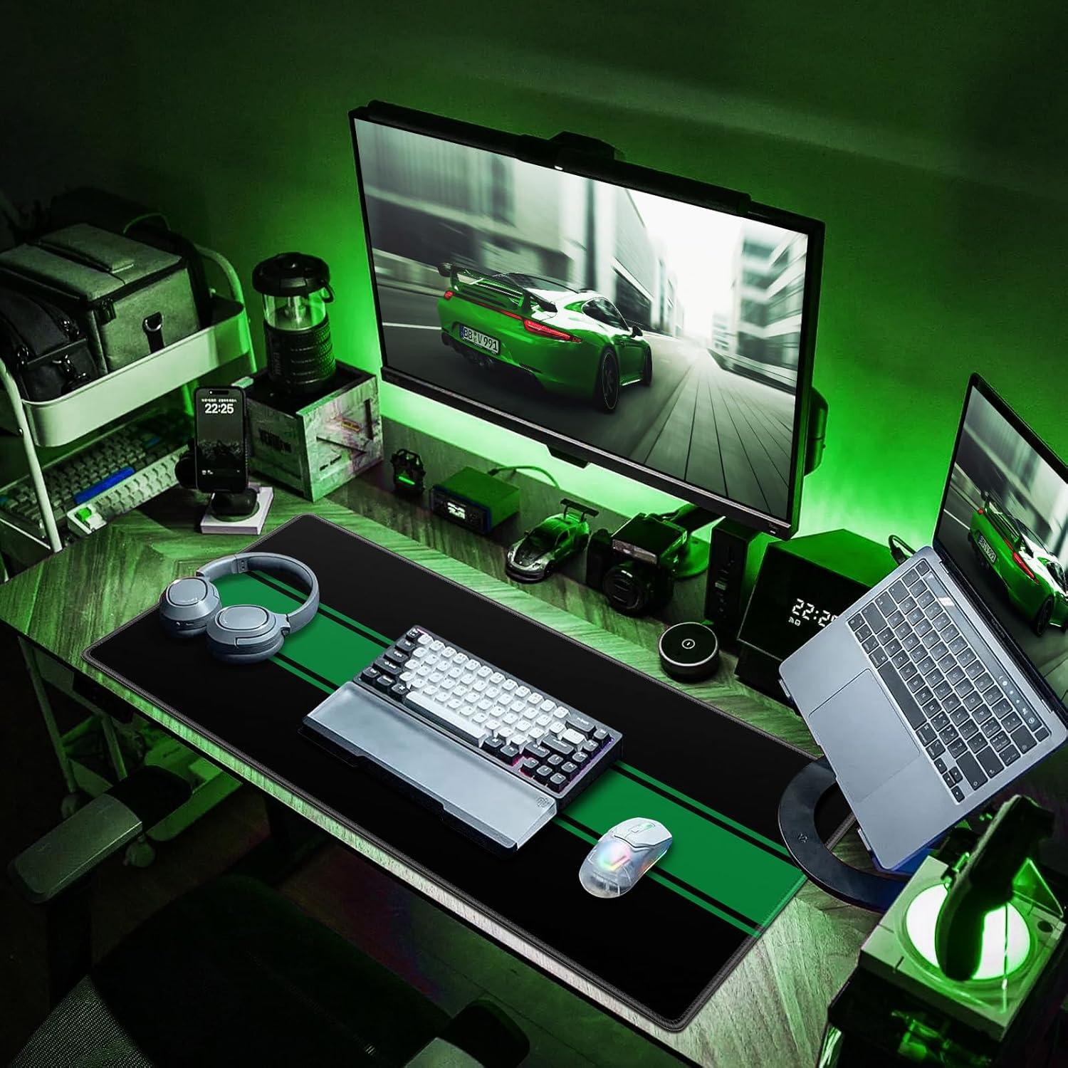 Abetcabe Gaming Mauspad XXL 900x400mm Wasserdicht Vernähte Kanten