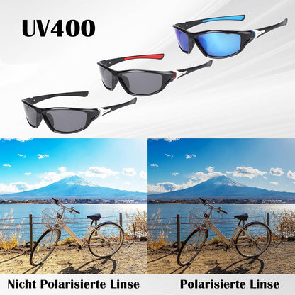 Camptrip 3 Paar Polarisierte Sport-Sonnenbrillen UV400 für Herren Damen