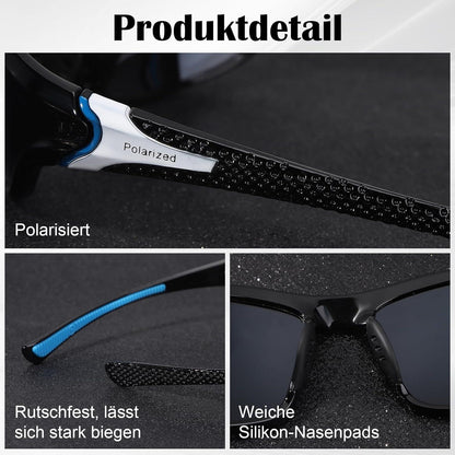 Herren Sportbrille UV400 Polarisierte Sonnenbrille 3er Set Outdoor