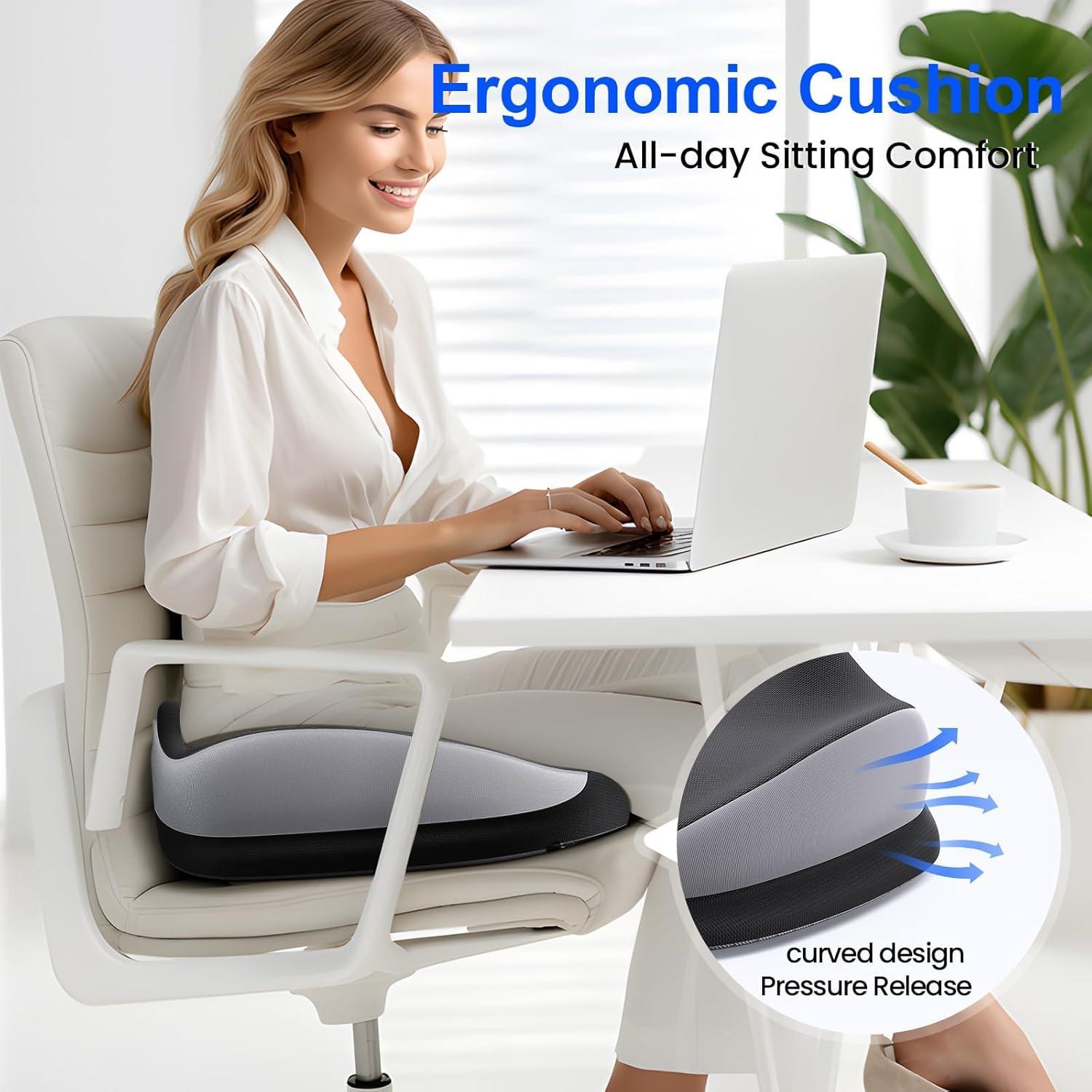 Memory Foam Orthopädisches Sitzkissen für Büro Rollstuhl Auto
