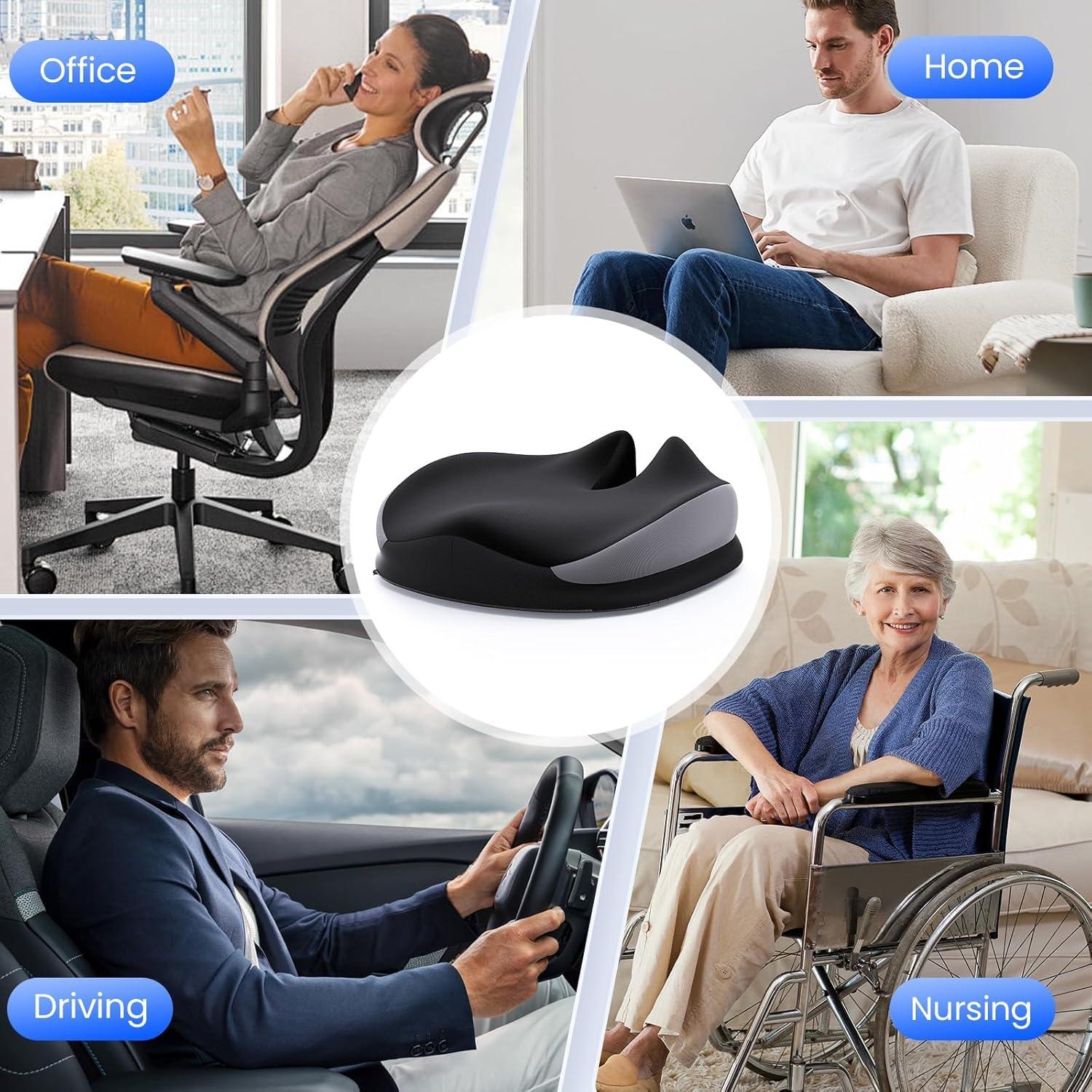 Benazcap Memory Foam Orthopädisches Sitzkissen Steißbeinschmerzen Ischias Rückenschmerzen