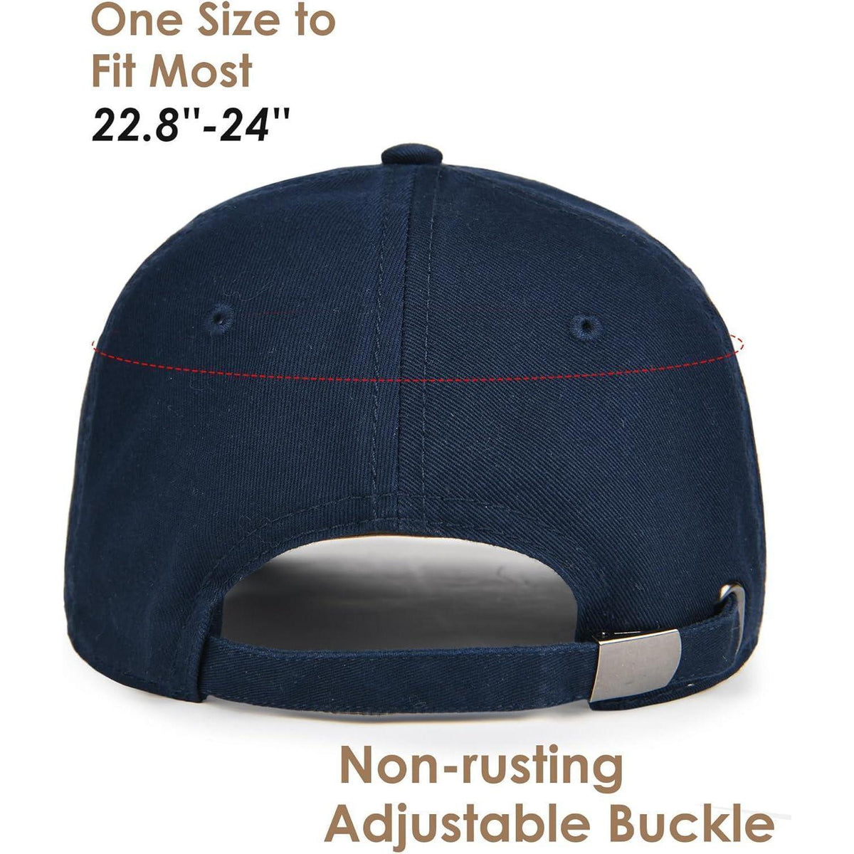 Marineblaue Baumwoll Basecap – Verstellbare Baseballkappe Unisex
