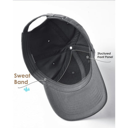 Baumwoll Basecap Unisex – Verstellbare Baseballkappe Grau