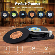 Valdivia Retro-Vinyl-Schallplatten Untersetzer, 6
