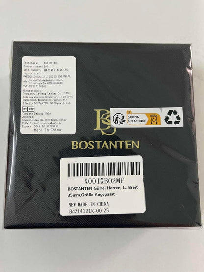BOSTANTEN Herren Ledergürtel Ratsche Automatikschließe 35mm