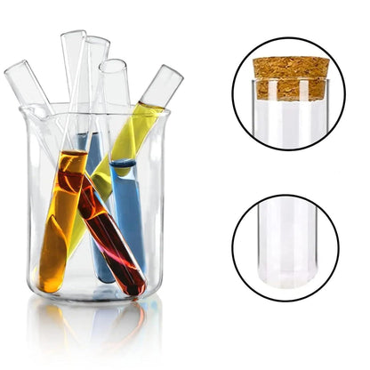 15er Pack Reagenzgläser mit Korken Kunststoff Vase 16x150mm