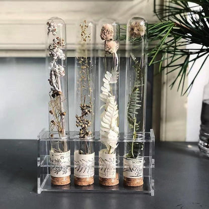 15er Set Reagenzgläser mit Korken Kunststoff 16mm*150mm DIY Vase