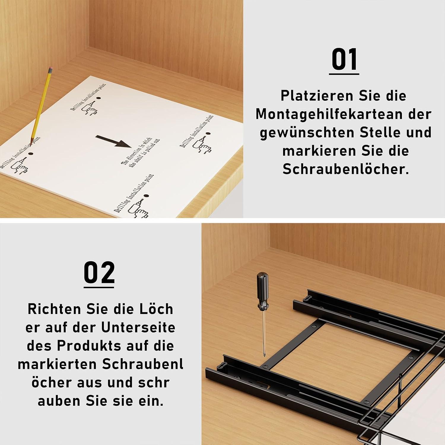 MAYZOLOP Ausziehbares Gewürzregal Stehend Küchenorganizer 27x33cm