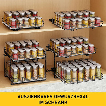 Ausziehbares Gewürzregal Metall 27cm x 33.4cm x 23.7cm