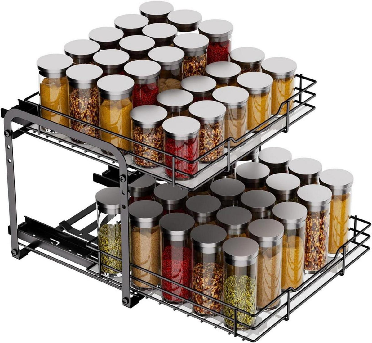 Gewürzregal Ausziehbar 2 Etagen Schrank Organizer Küche