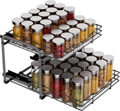 Gewürzregal Ausziehbar 2 Etagen Schrank Organizer Küche