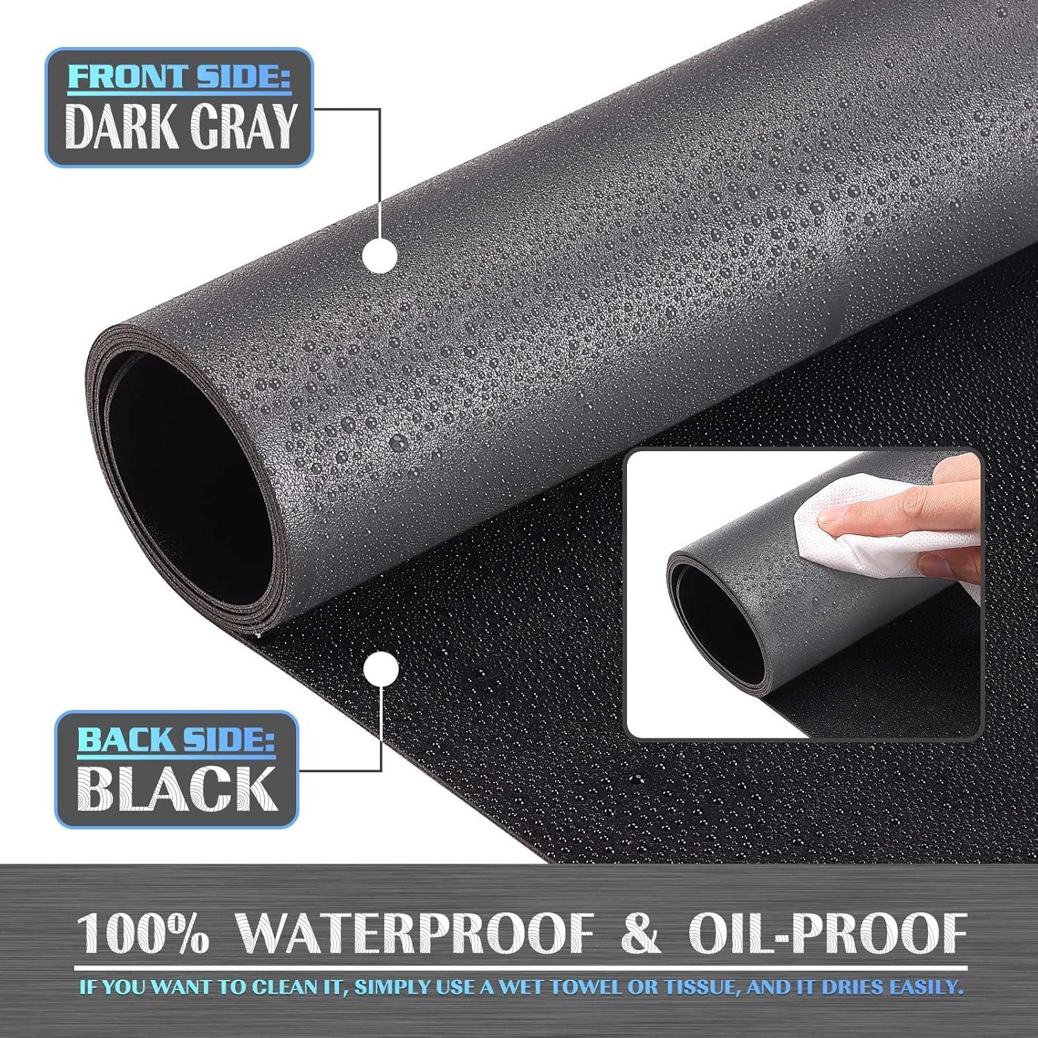 Knodel Schreibtischunterlage PVC wasserdicht 60cm x 120cm dunkelgrau/schwarz