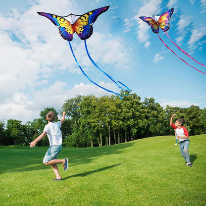 HONBO Schmetterling Drachen Butterfly Kite für Kinder und Erwachsene 120x95cm Pink