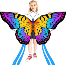 Schmetterling Drachen für Kinder und Erwachsene 120x95cm Rainbow
