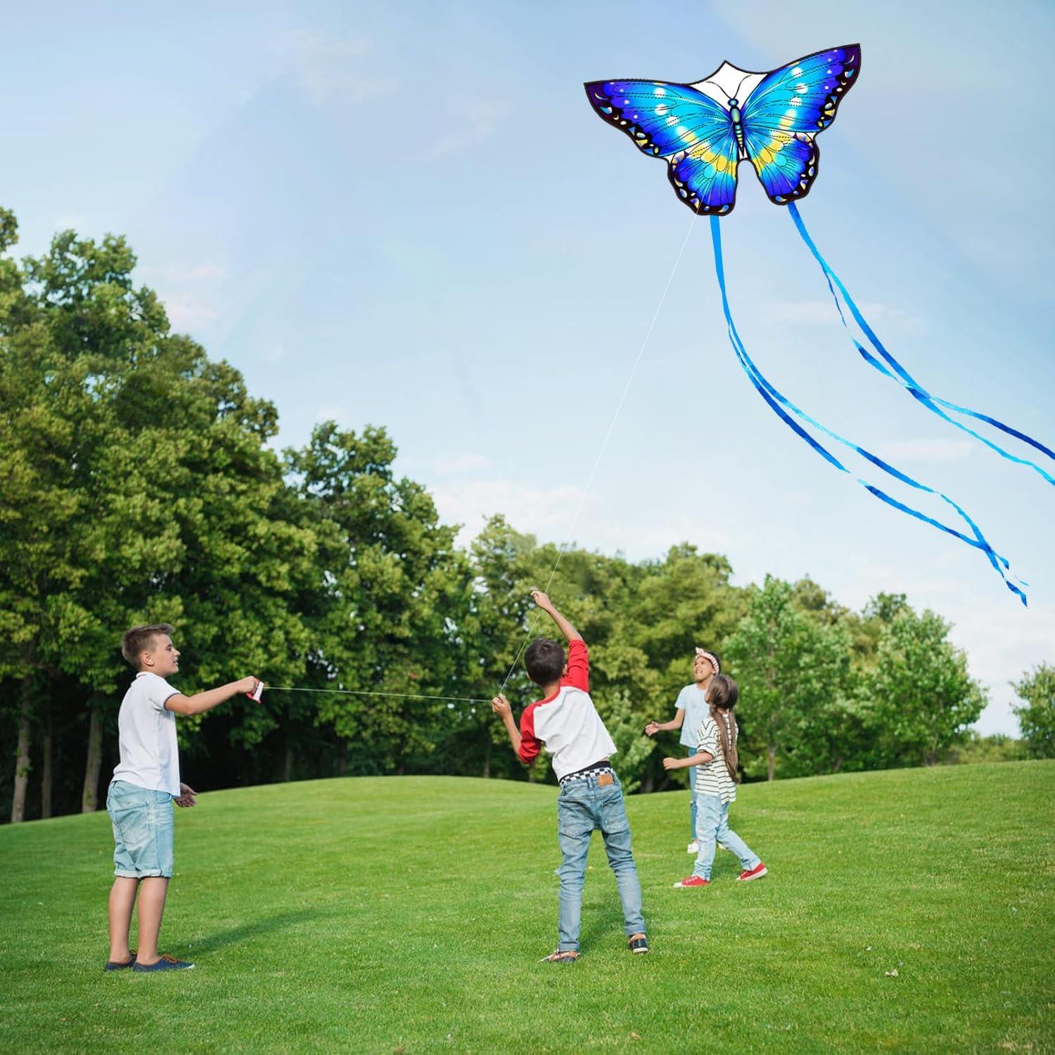 HONBO Schmetterling Drachen Kite 120x95cm mit langen Schwänzen
