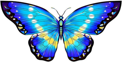 Schmetterling Drachen Kite, Kinder und Erwachsene, 120x95cm, Blau