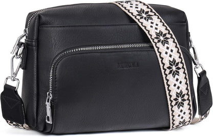 Umhängetasche Damen Crossbody Bag Klein PU Leder Verstellbarer