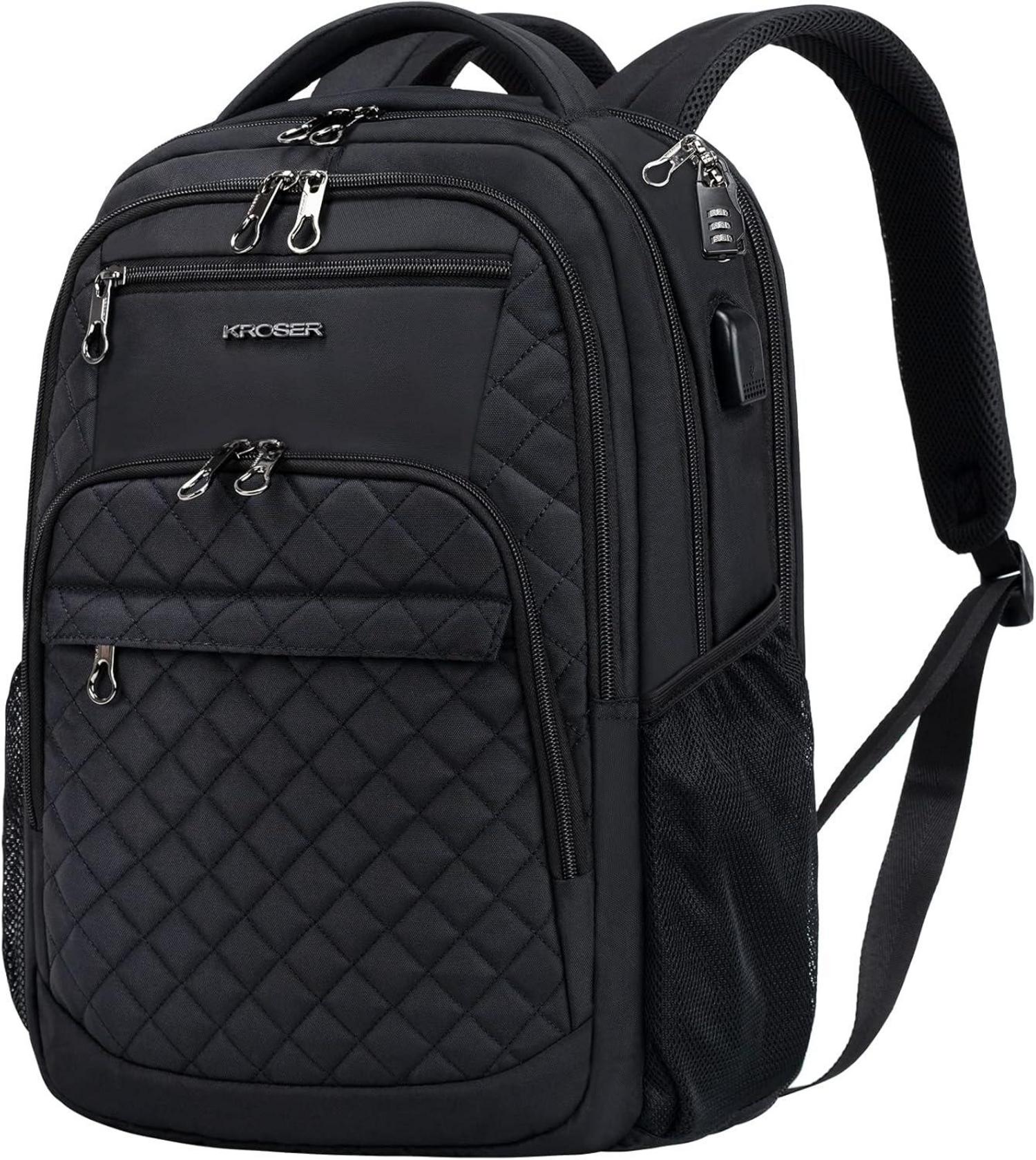 Großer Laptop Rucksack 17,3'' Business Wasserdicht USB RFID-Taschen