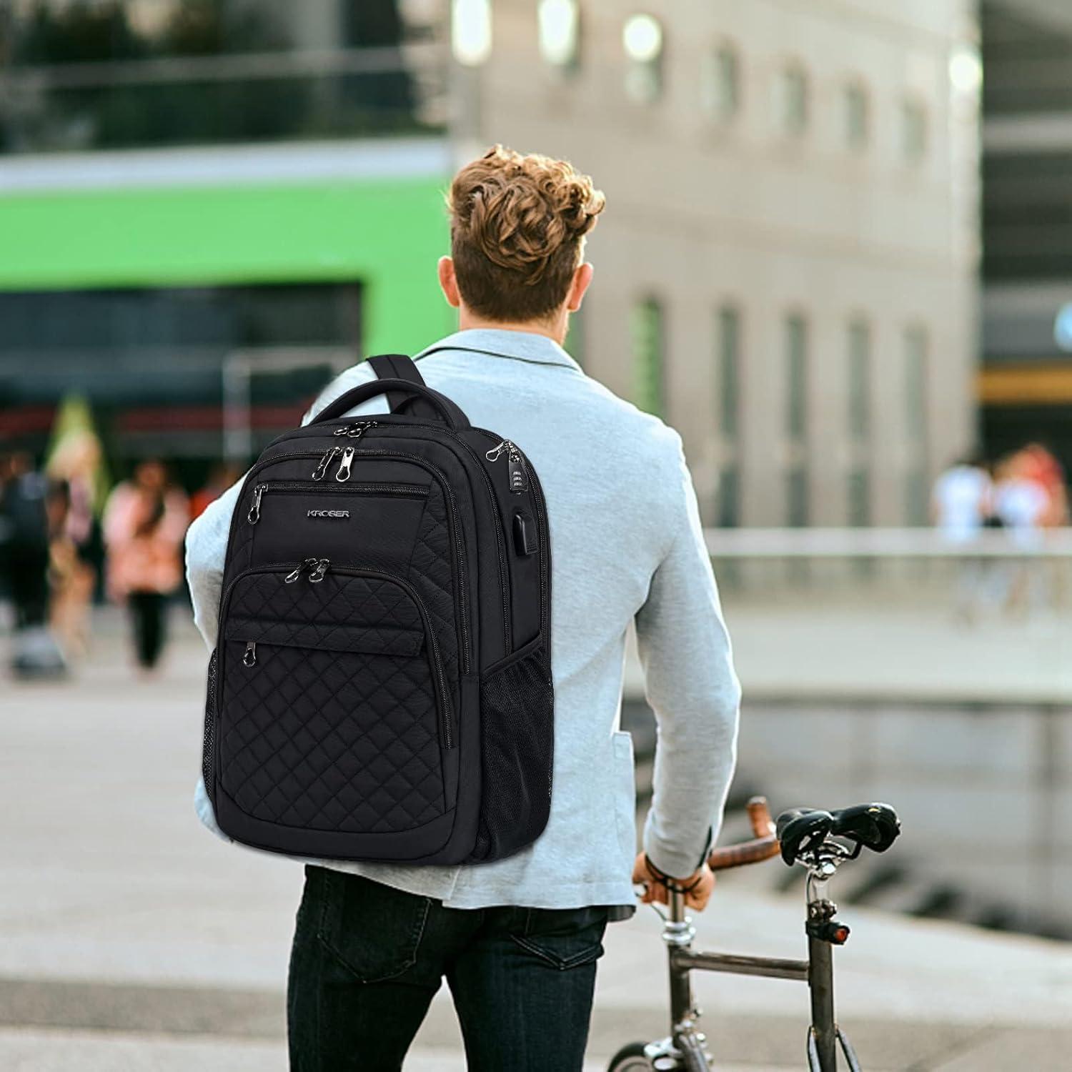 KROSER Laptop Rucksack 17,3'' Wasserdicht USB RFID Herren
